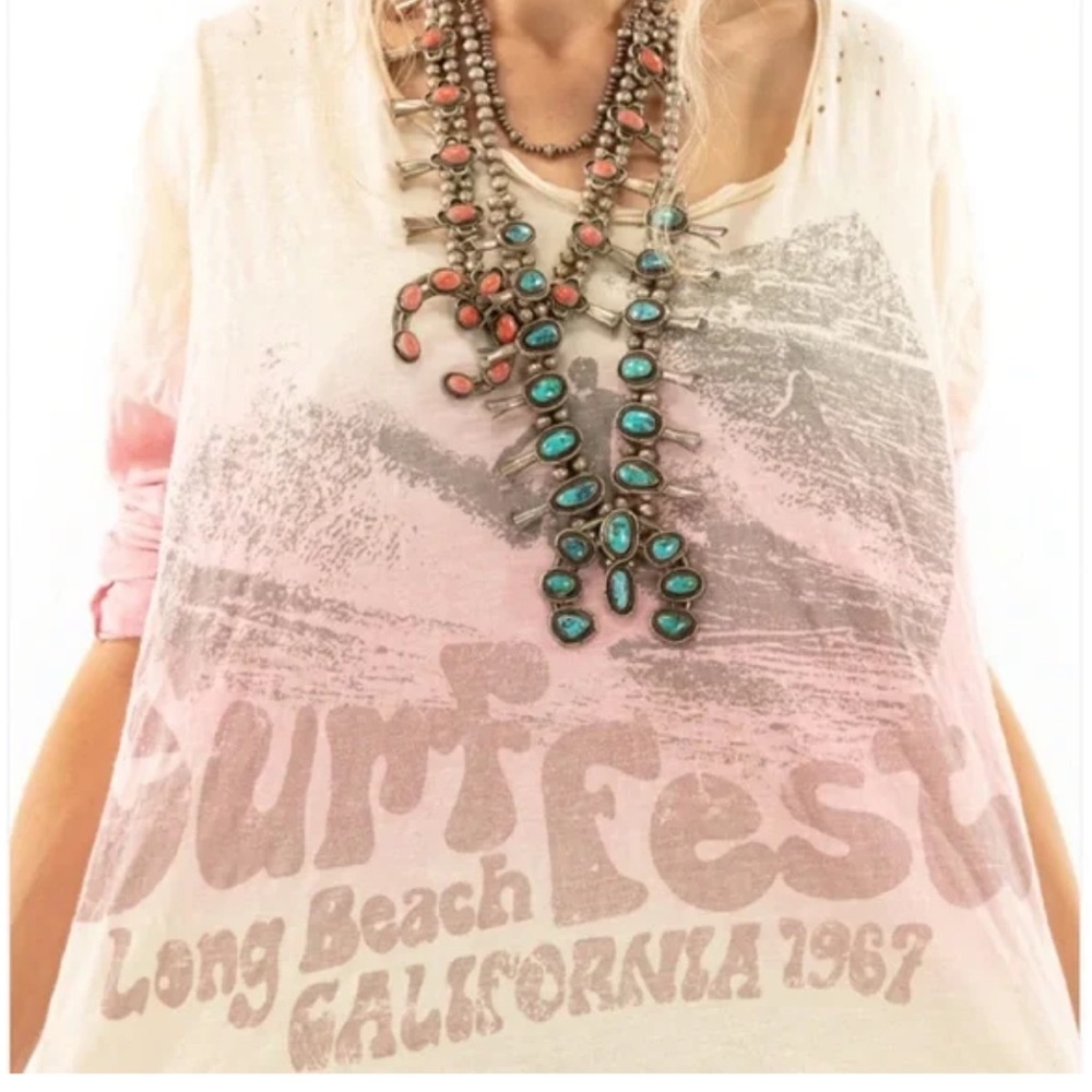 Magnolia Pearl Surf Fest Dylan Graphic Tank Top - Cream